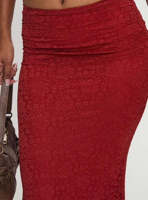 Silene Maxi Skirt Red Product Image