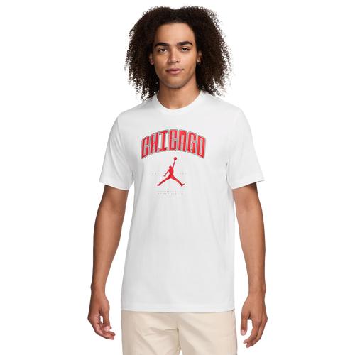 Jordan Mens Jordan Chicago City LBR Short Sleeve Crew - Mens White Product Image