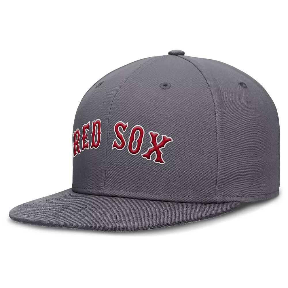 Men's Nike Gray Boston Red Sox Performance True Fitted Hat,  Product Image