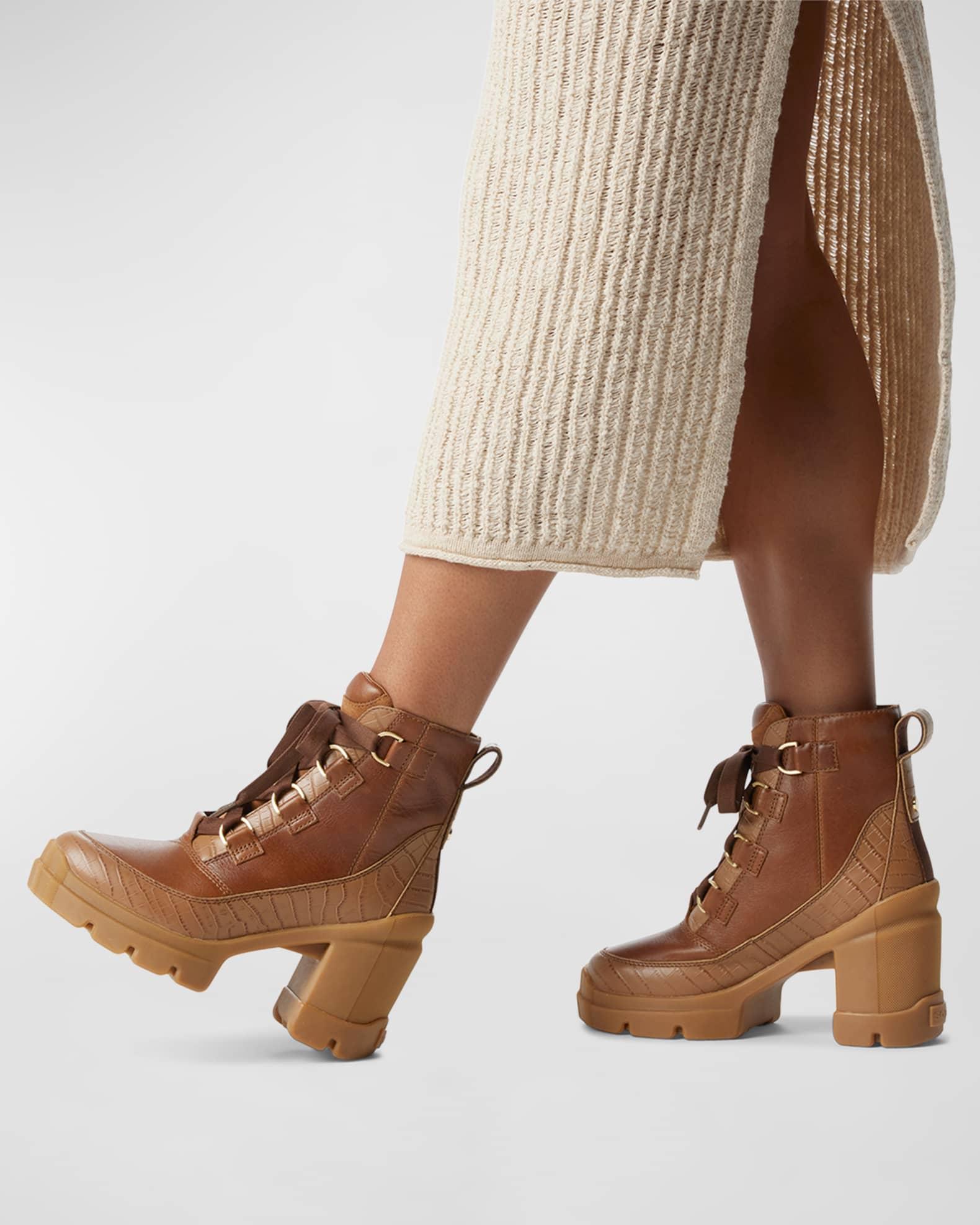 Caribou Leather Winter Heeled Booties Product Image