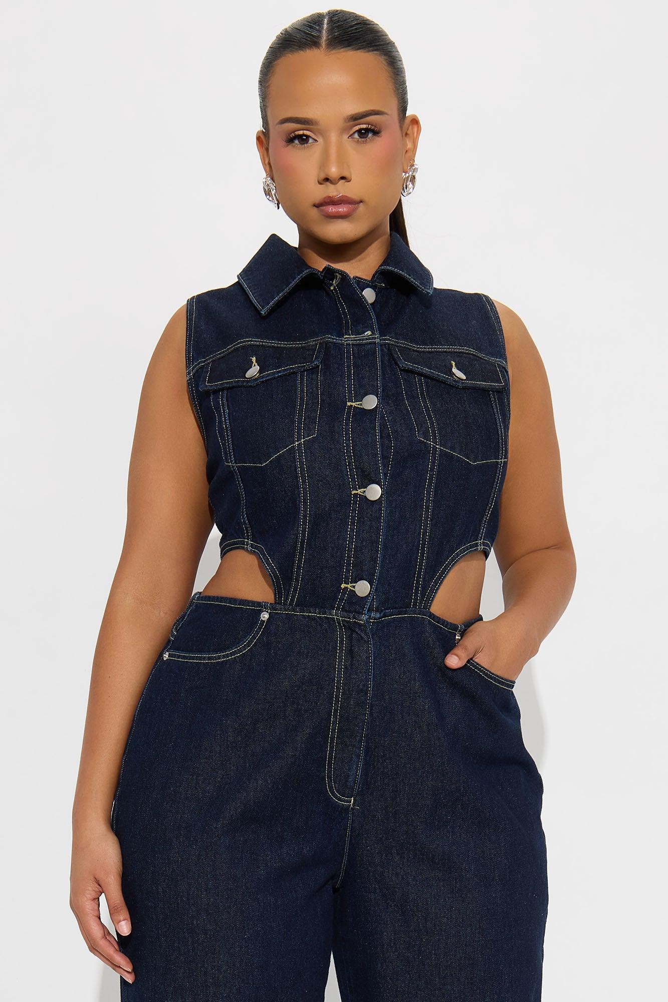 Baylin Denim Jumpsuit - Indigo Female Product Image