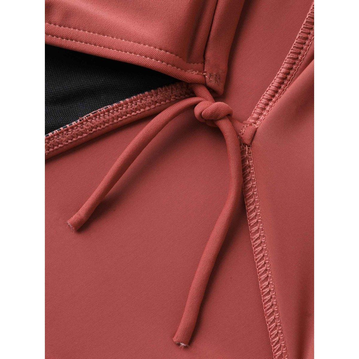 Plus Size Anti-Float Ties Crossover Swim Dress Women's Swimwear Rust Resort Bodycon Overlap Collar High stretch Curve Swim Dresses BloomChic 26/4X Product Image