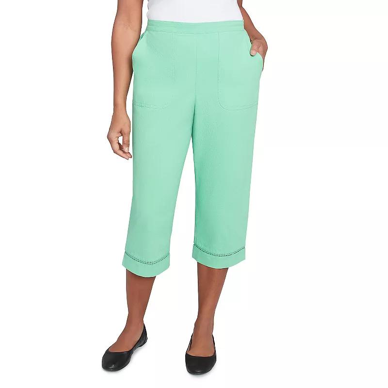 Women's Alfred Dunner Dotted Trim Capri Pants,  Product Image