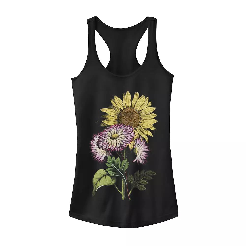 Juniors' Trendy Large Sunflower Bouquet Graphic Tank Top, Girl's,  Product Image