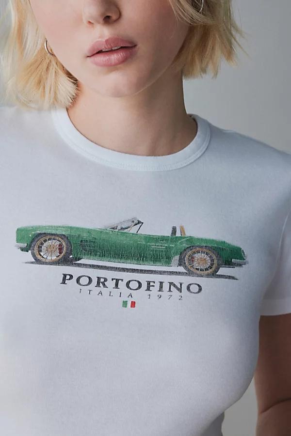 Sports Car Vintage Graphic Baby Tee Womens at Urban Outfitters Product Image