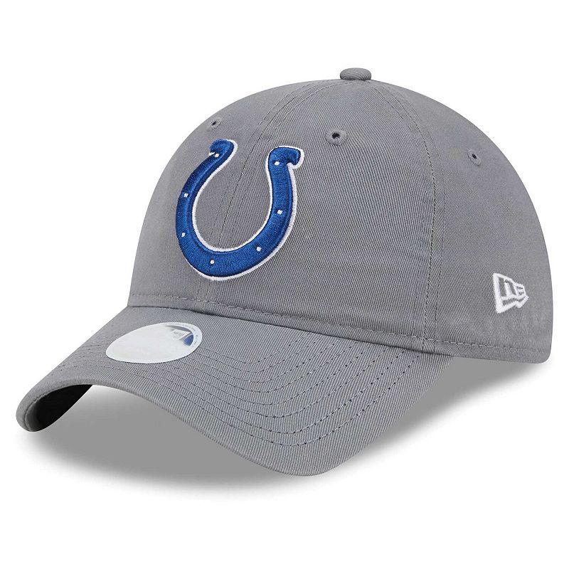 Women's New Era  Gray Indianapolis Colts  Main Core Classic 2.0 9TWENTY Adjustable Hat, Grey Product Image