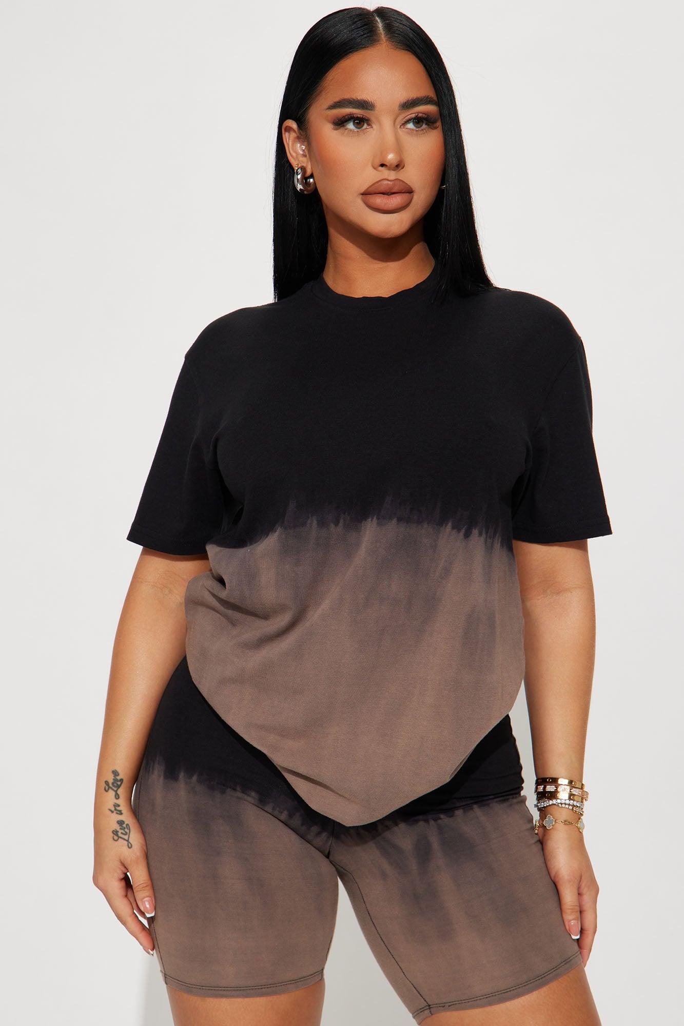 Tell Me About It Biker Short Set - Black/combo Product Image