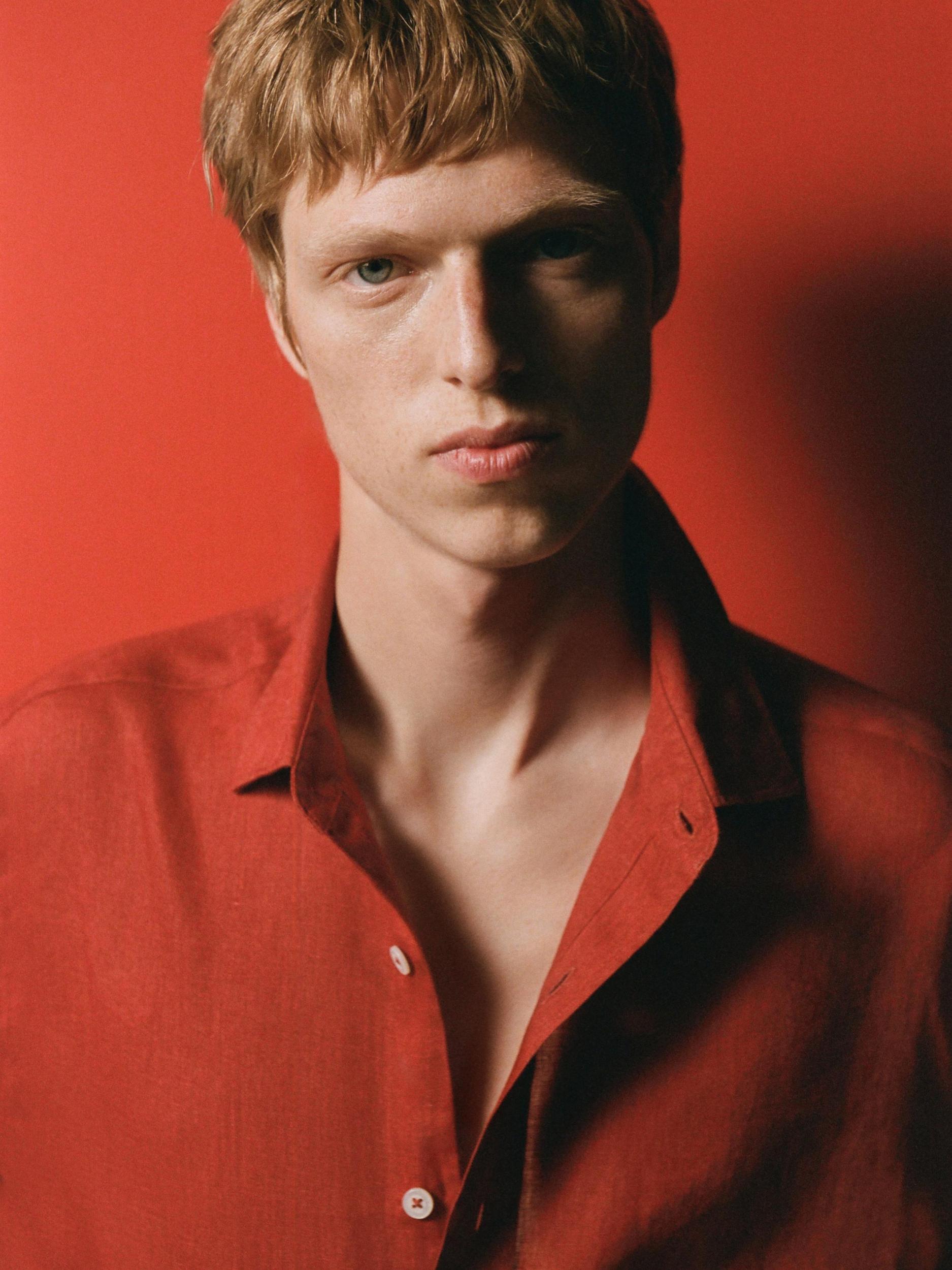 100% linen slim fit shirt Product Image