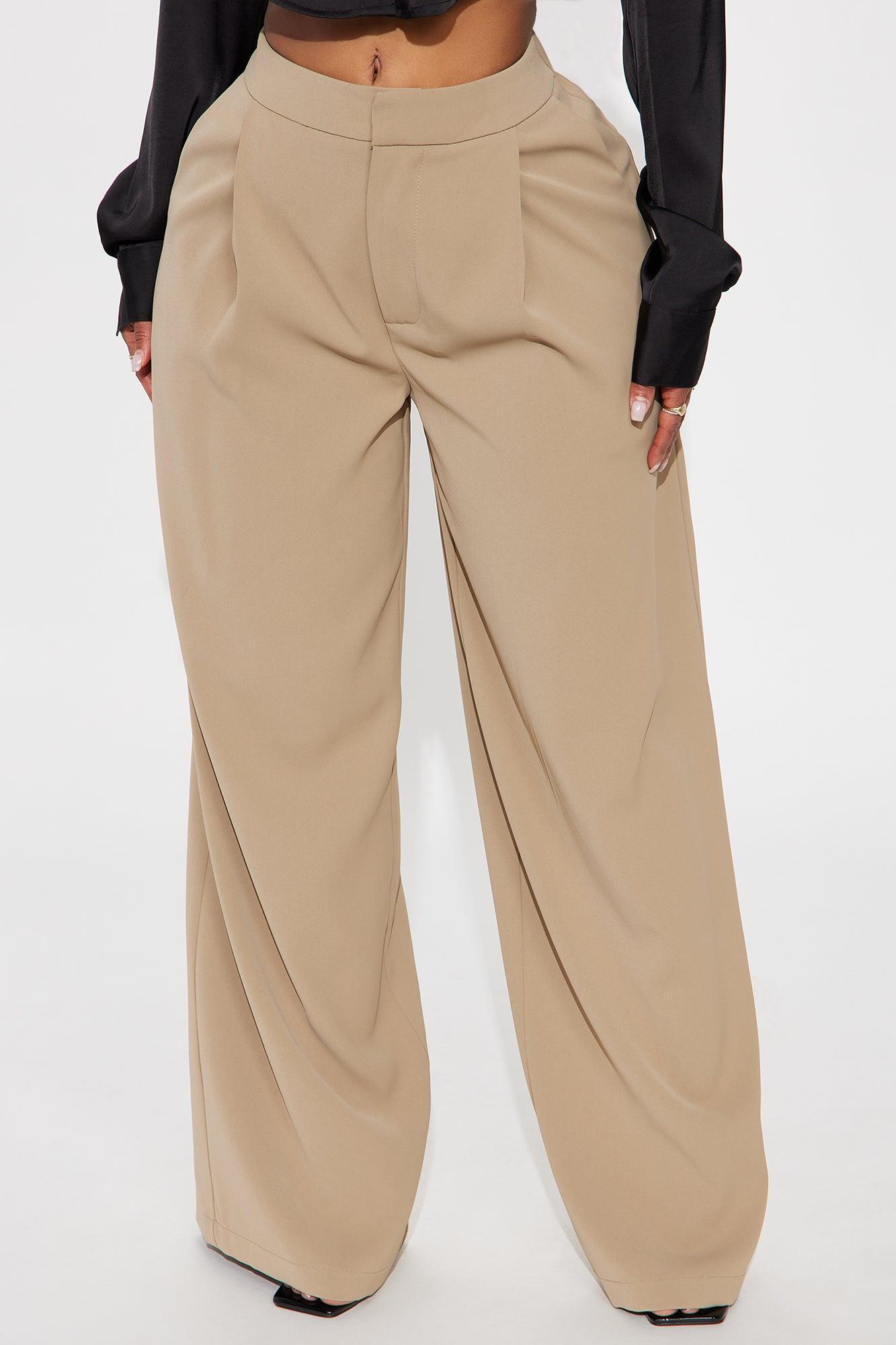 Make Your Point Wide Leg Trouser - Taupe Product Image
