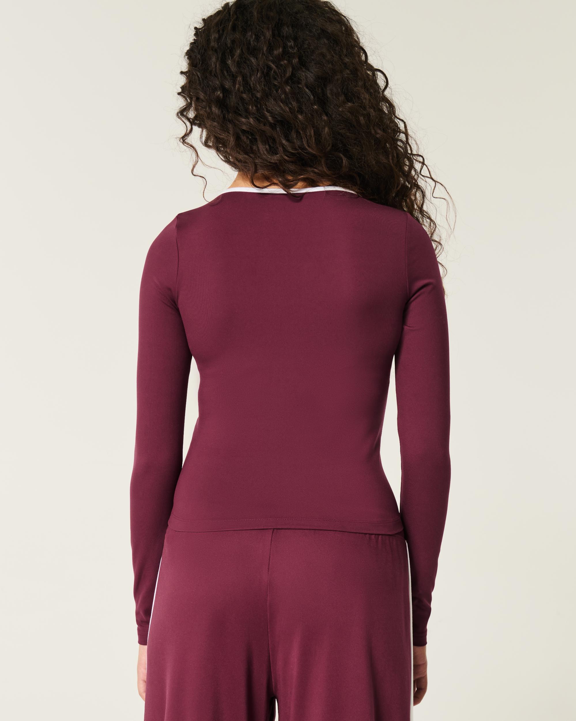 Gilly Hicks Active Tipped Wrap Top Product Image