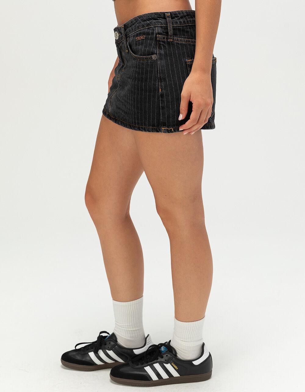 BDG Urban Outfitters 5 Pocket Pinstripe Womens Mini Skirt - PINSTRIPE DENIM Product Image