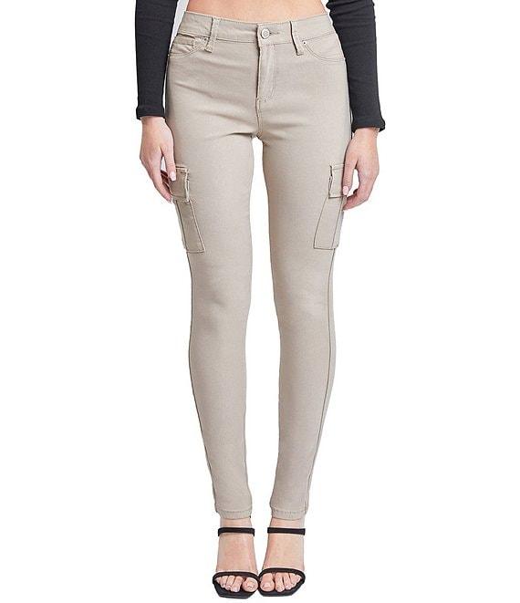 YMI Jeanswear Mid Rise Hyperstretch Skinny Cargo Jeans Product Image