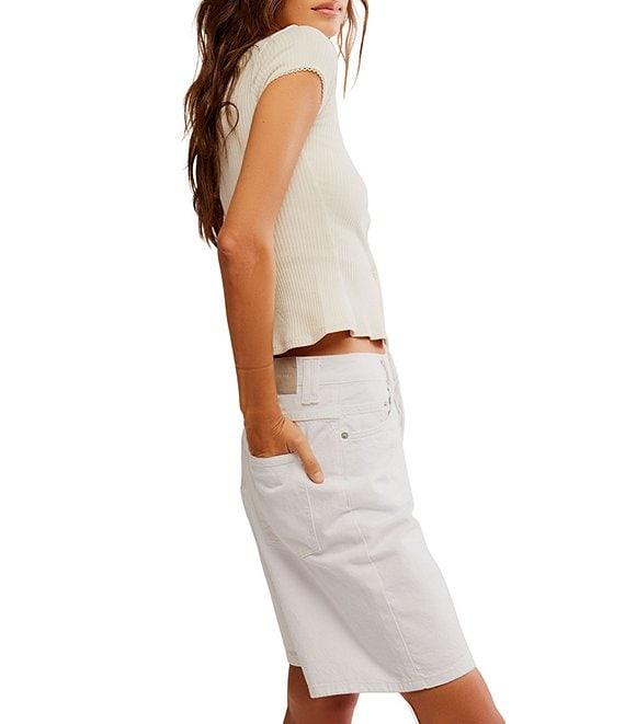 Free People Most Wanted Crew Neckline Cap Sleeve Button Front Cardigan Product Image