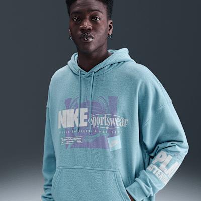 Nike Mens Club Oversized French Terry Pullover Hoodie | IB8257-464 Product Image