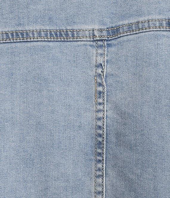 Nurture by Westbound Flap Pocket Long Sleeve Button Front Denim Jacket Product Image