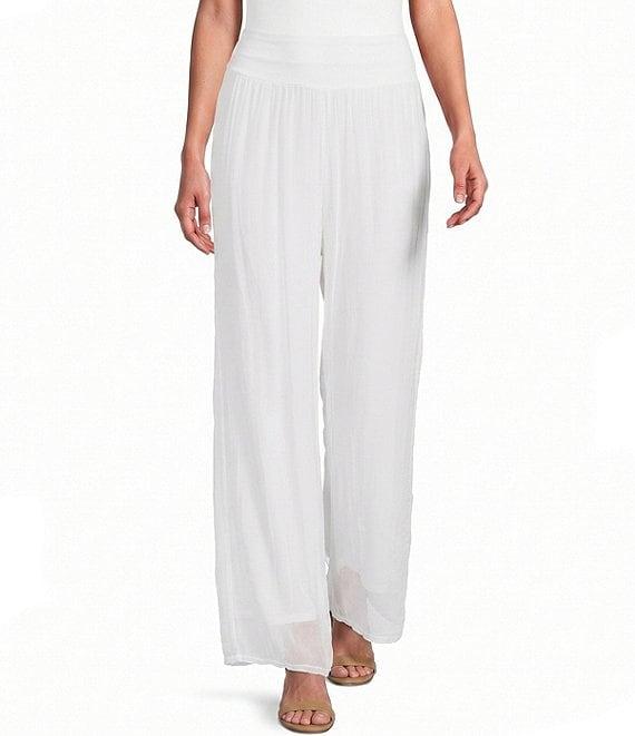 M Made in Italy Silky Wide Leg Pull-On Pants Product Image