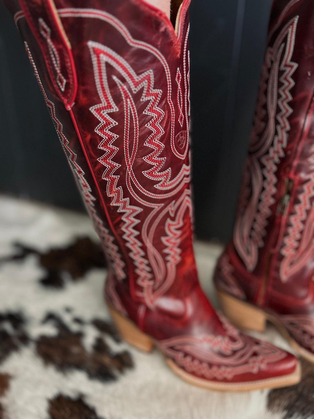 Women's Ariat Red Casanova XToe Boots Product Image