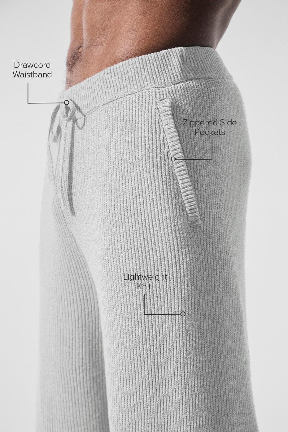 Domain Rib Knit Crew Sweater - Athletic Heather Grey Male Product Image
