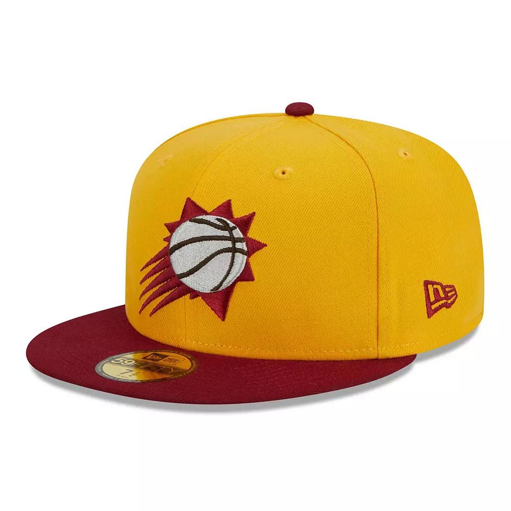 Men's New Era Yellow/Red Phoenix Suns Fall Leaves 2-Tone 59FIFTY Fitted Hat,  Product Image