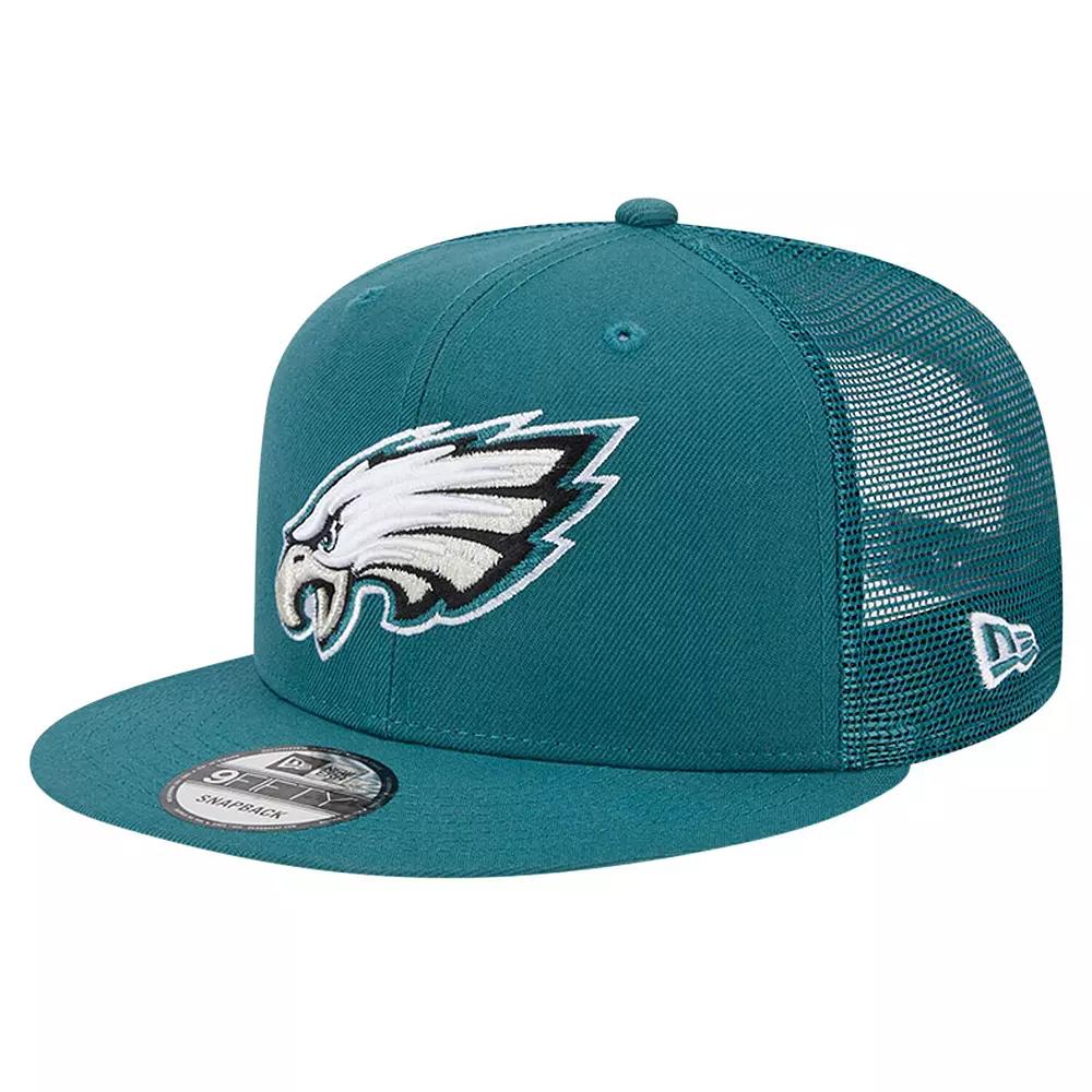 Men's New Era Midnight Green Philadelphia Eagles Main Trucker 9FIFTY Snapback Hat Product Image