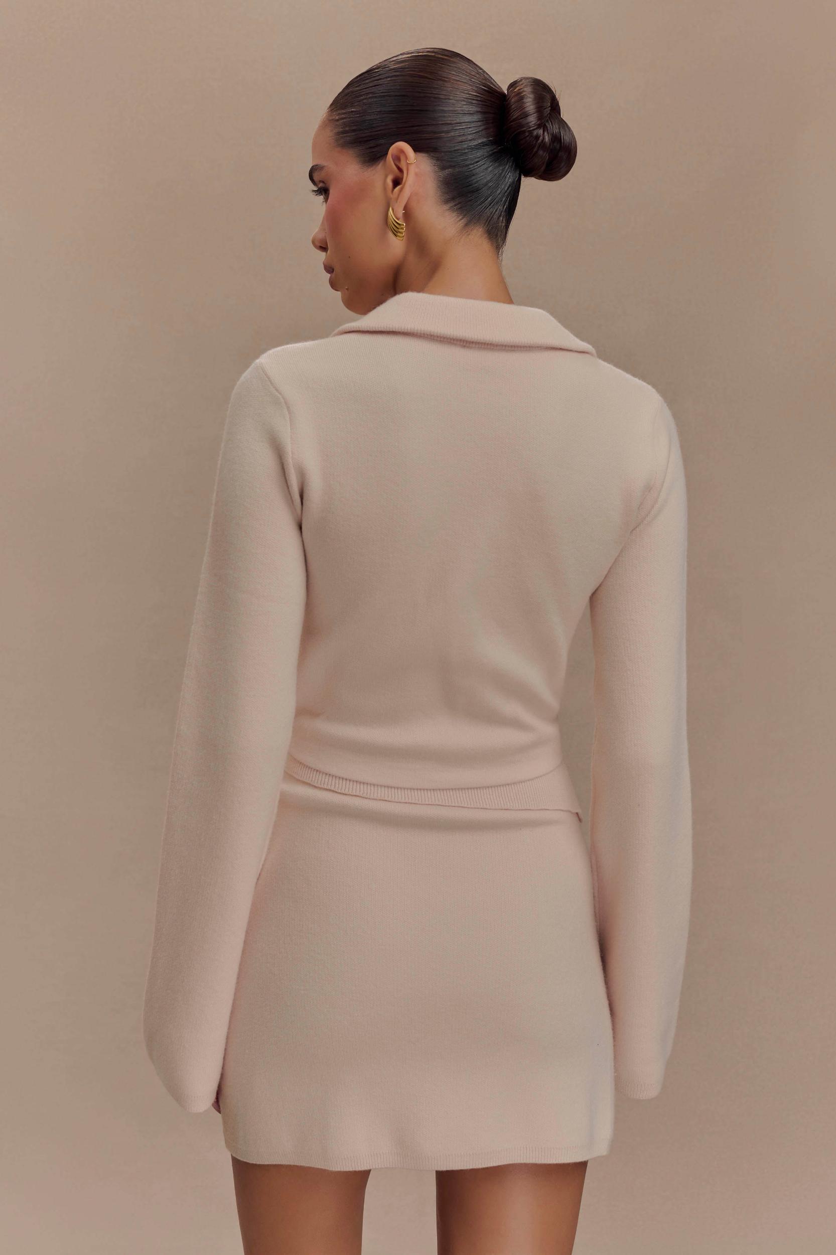 Annabelle Knit Curved Hem Cardigan - Cream Product Image