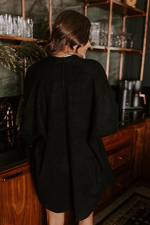 Coffee Aroma Oversized Cardigan in Black Product Image