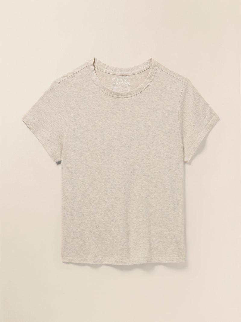 Sunwashed Regenerative Cotton Essential Tee - Island Dune Heather Product Image