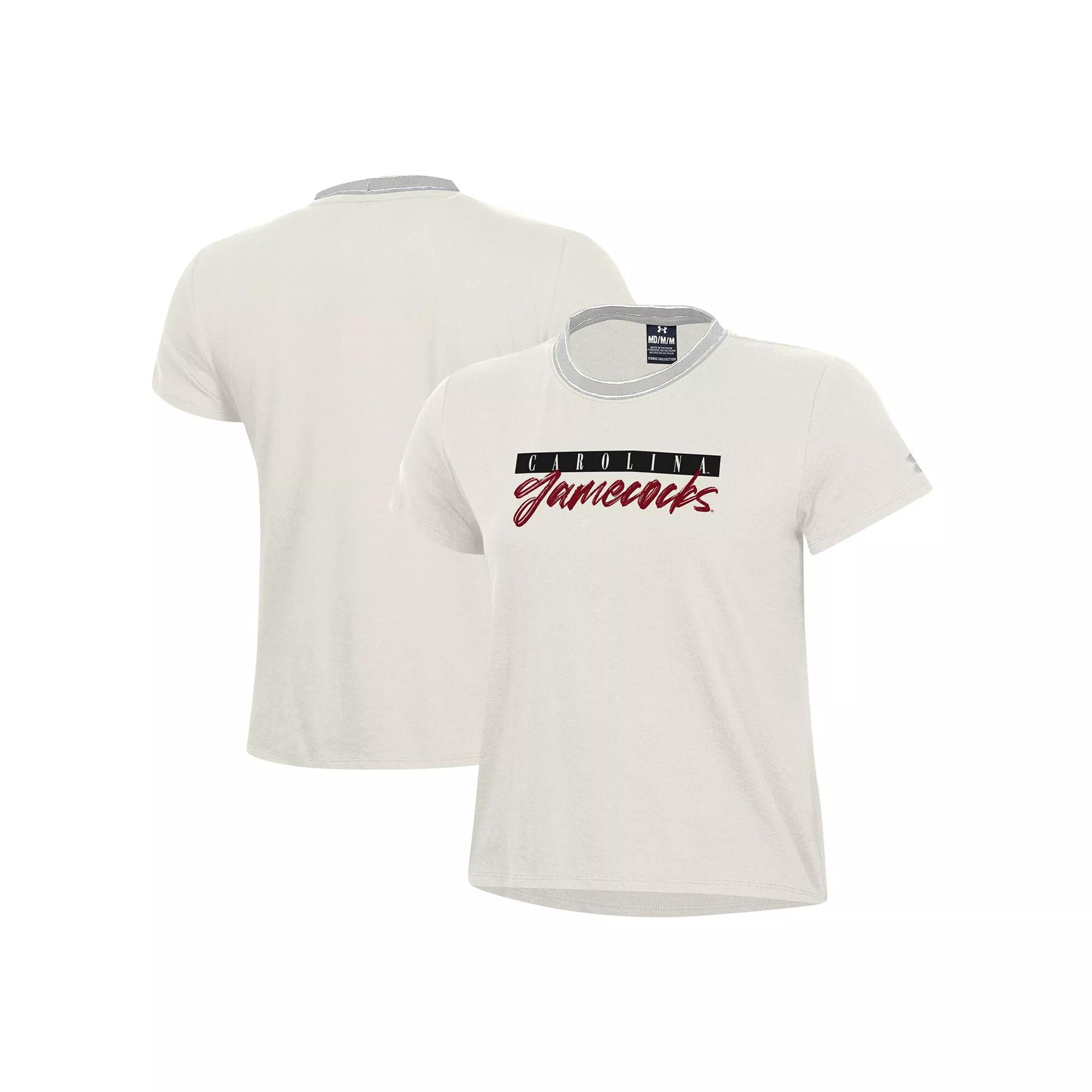 Women's Under Armour White South Carolina Gamecocks Iconic T-Shirt,  Product Image