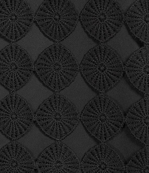 Anne Klein Chemical Lace Round Neck Sleeveless A-Line Midi Dress Product Image