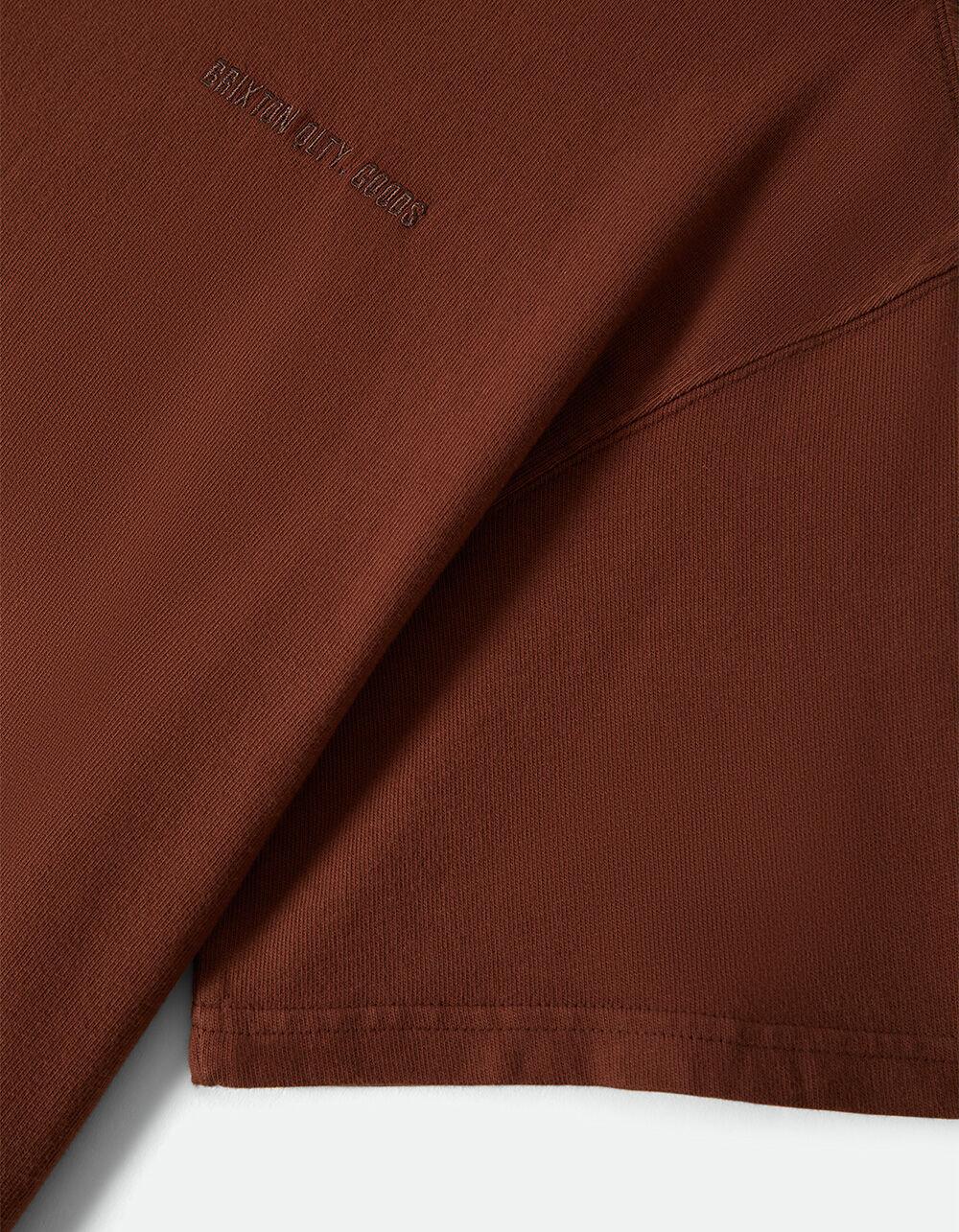 BRIXTON Quality Goods Mens Relaxed Knit Shirt - BROWN Product Image