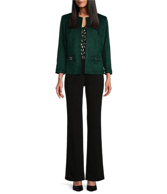 Kasper Printed Sleeveless V-Neck Knot Front Blouse Product Image