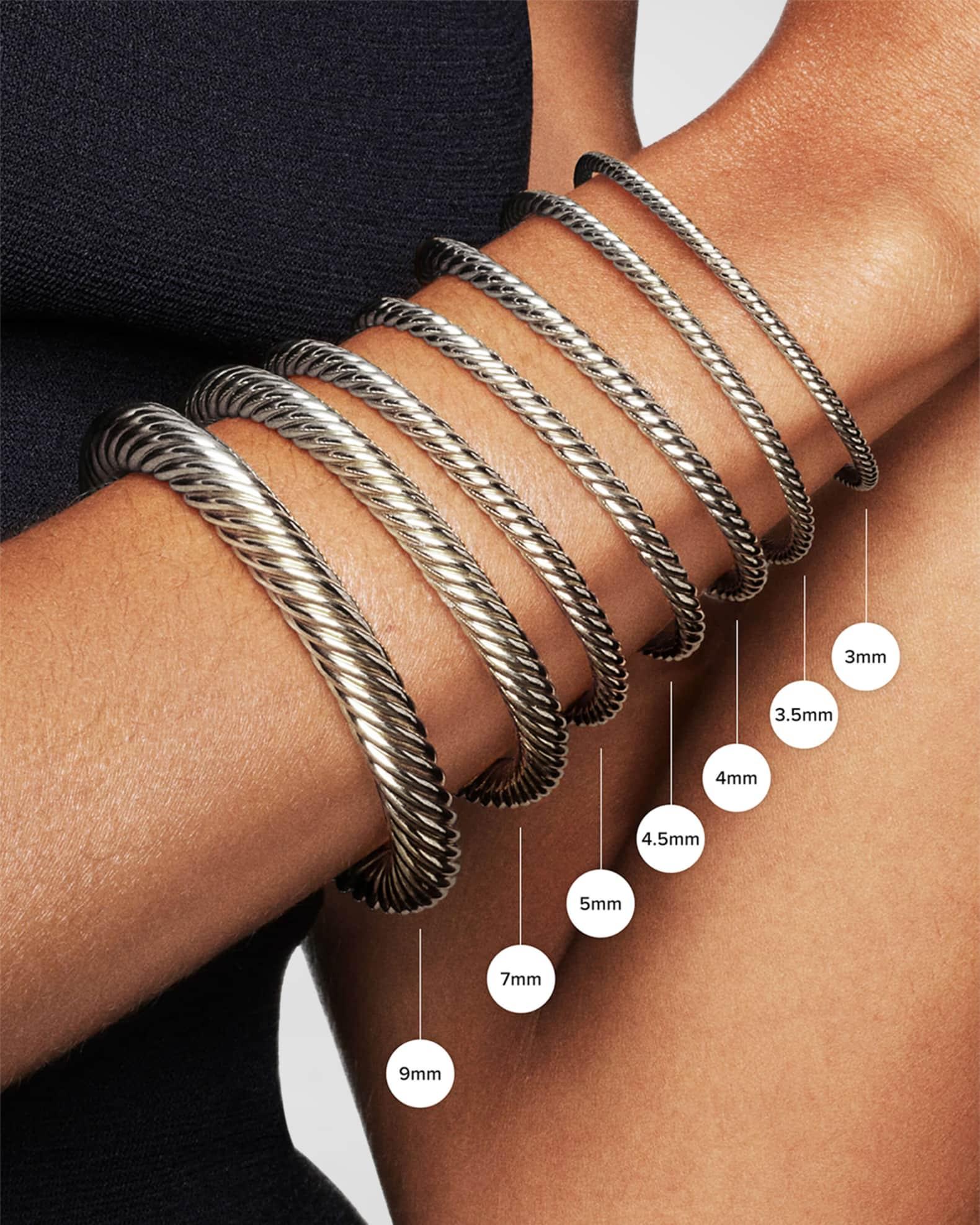 DY Mercer 2-Row Bracelet in Silver with 18K Gold Product Image