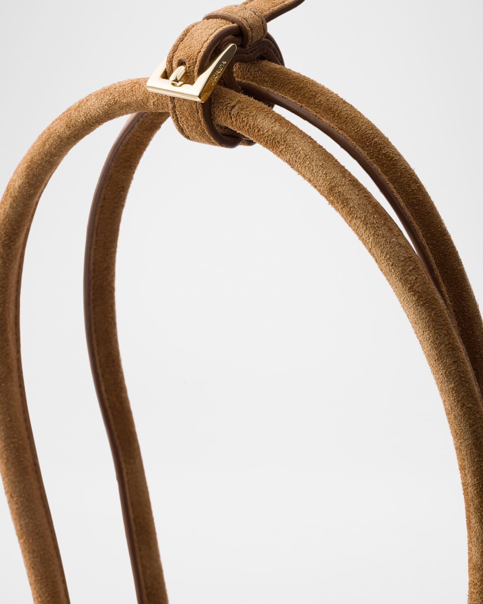 Buckle Suede Top-Handle Bag Product Image