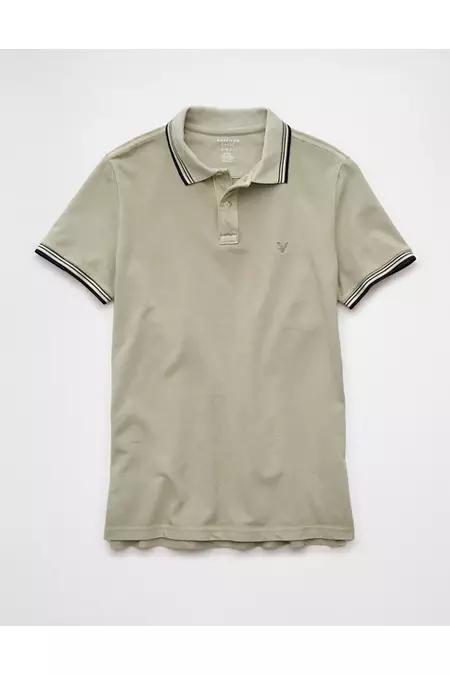 AE Lived-In Stretch Pique Slim Fit Tipped Polo Shirt Men's Product Image