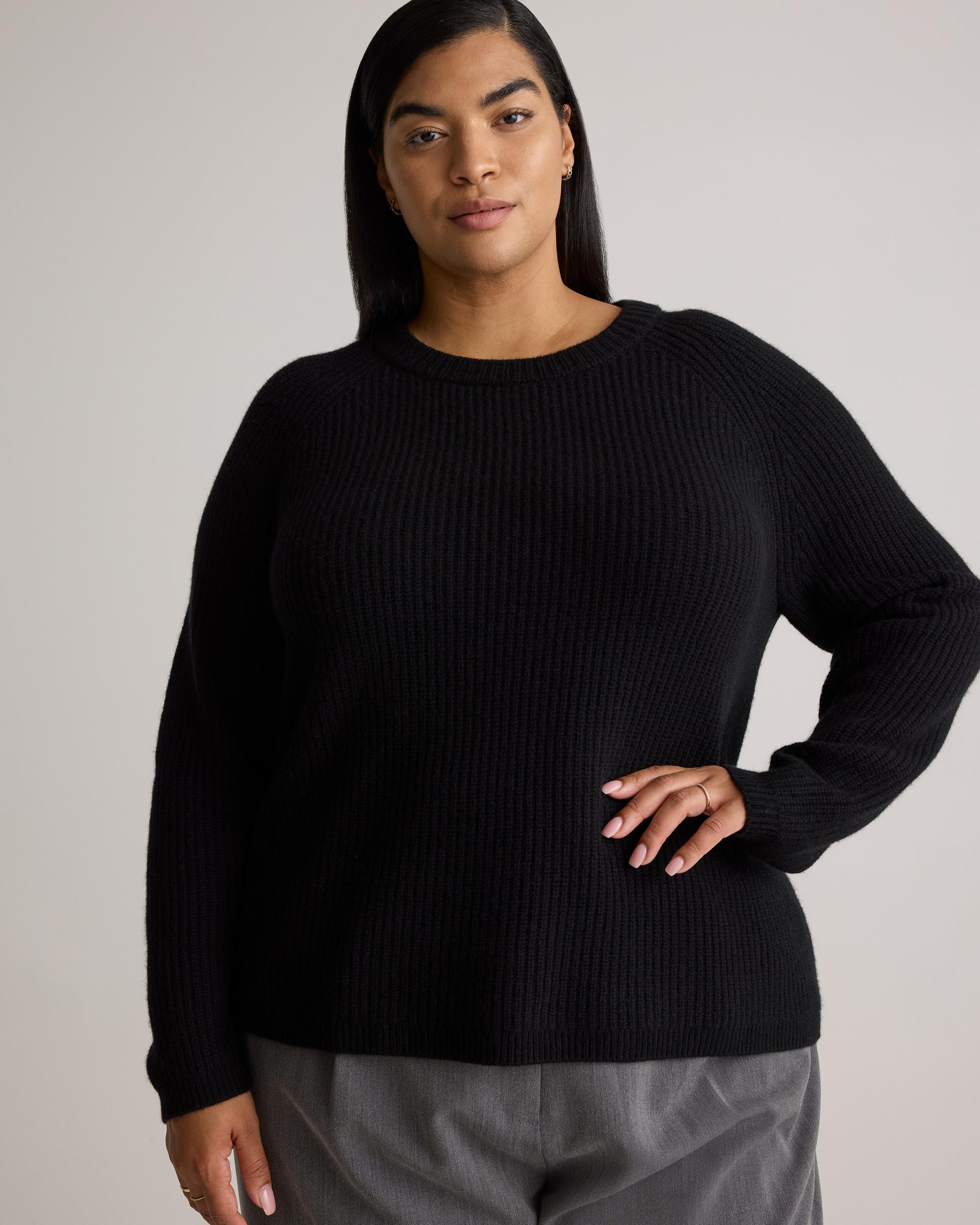 Quince | Women's Mongolian Cashmere Fisherman Crewneck Sweater Product Image