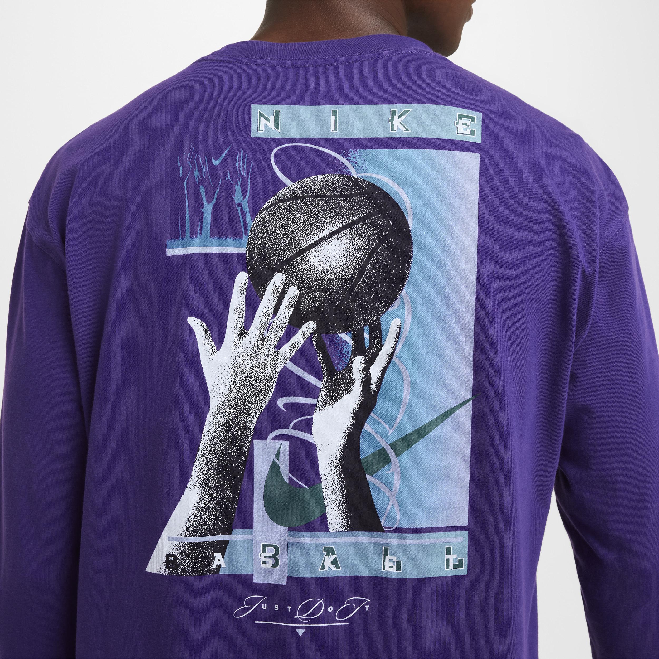 Nike Mens Max90 Long-Sleeve Basketball T-Shirt | HF6195-504 Product Image