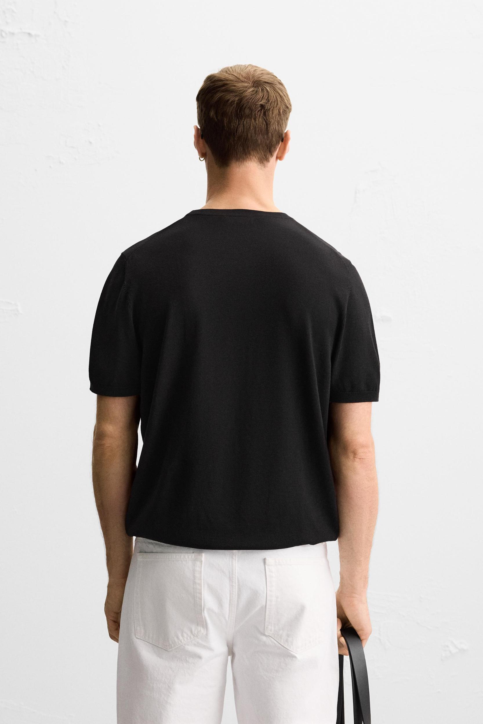VISCOSE BLEND KNIT T-SHIRT Product Image