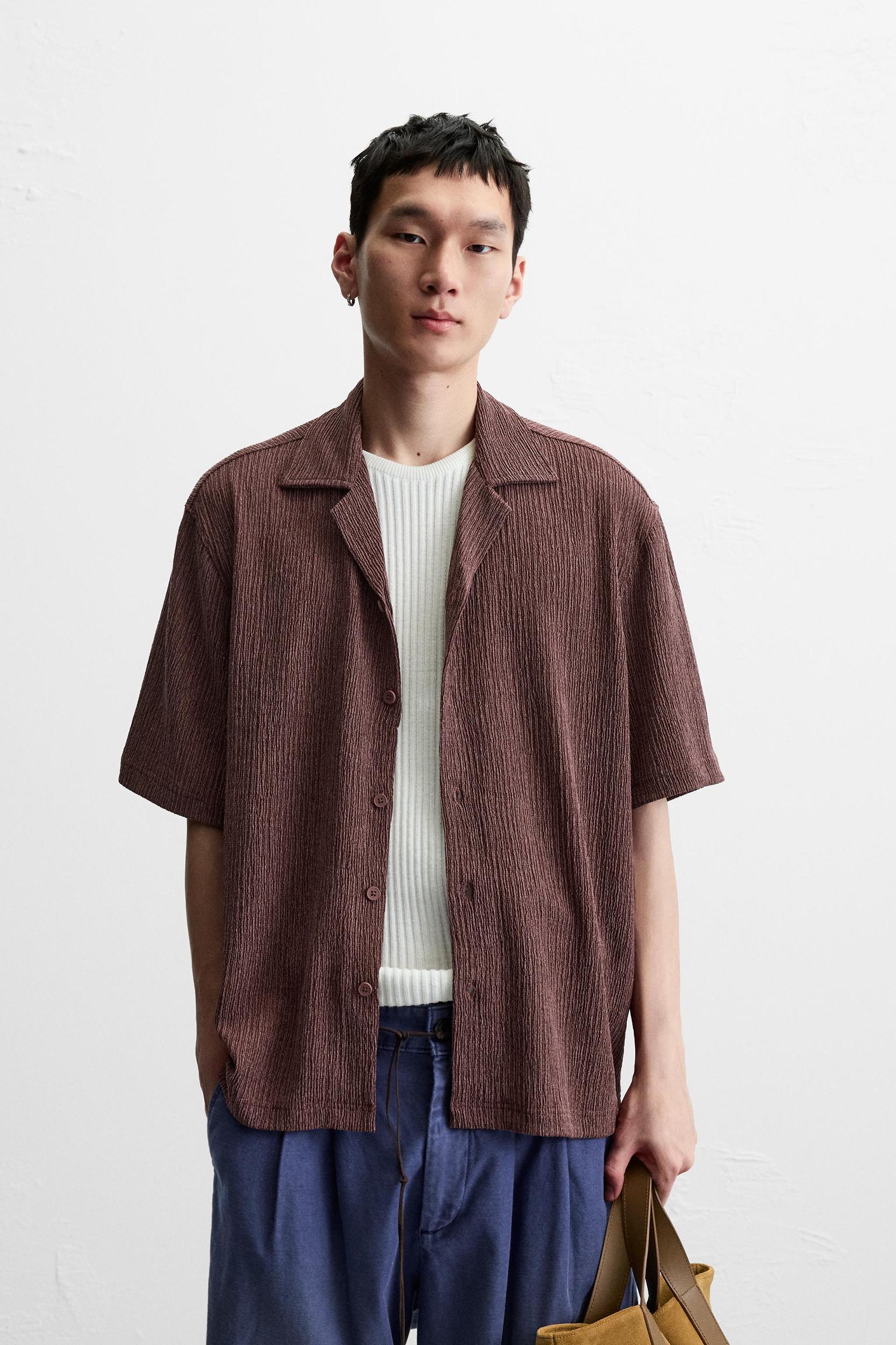 WASHED TEXTURED SHIRT Product Image