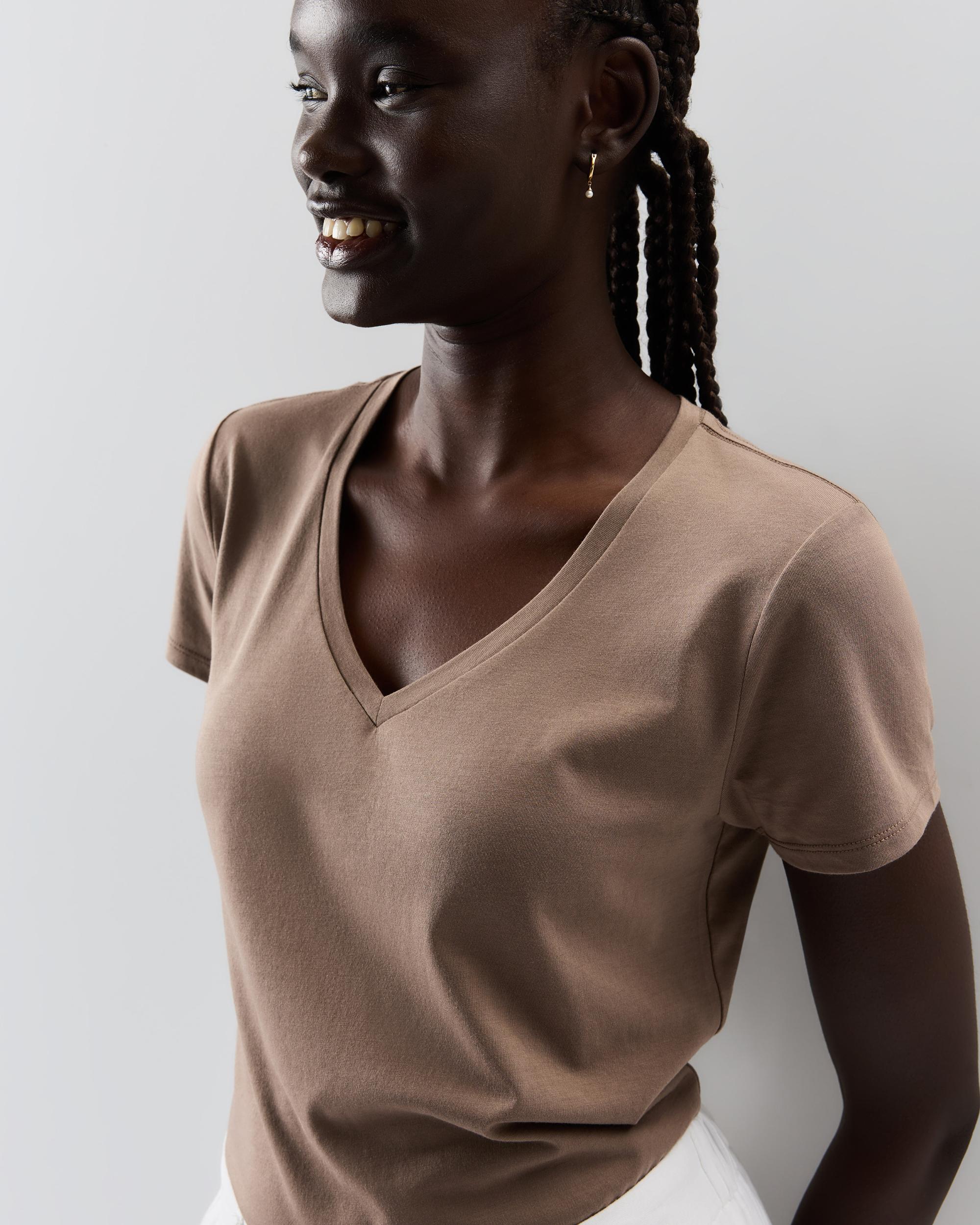 Quince | Women's Cotton Modal V-Neck T-Shirt Cotton/Modal Product Image