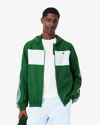 Colour-Block Logo Stripe Tennis Jacket Product Image