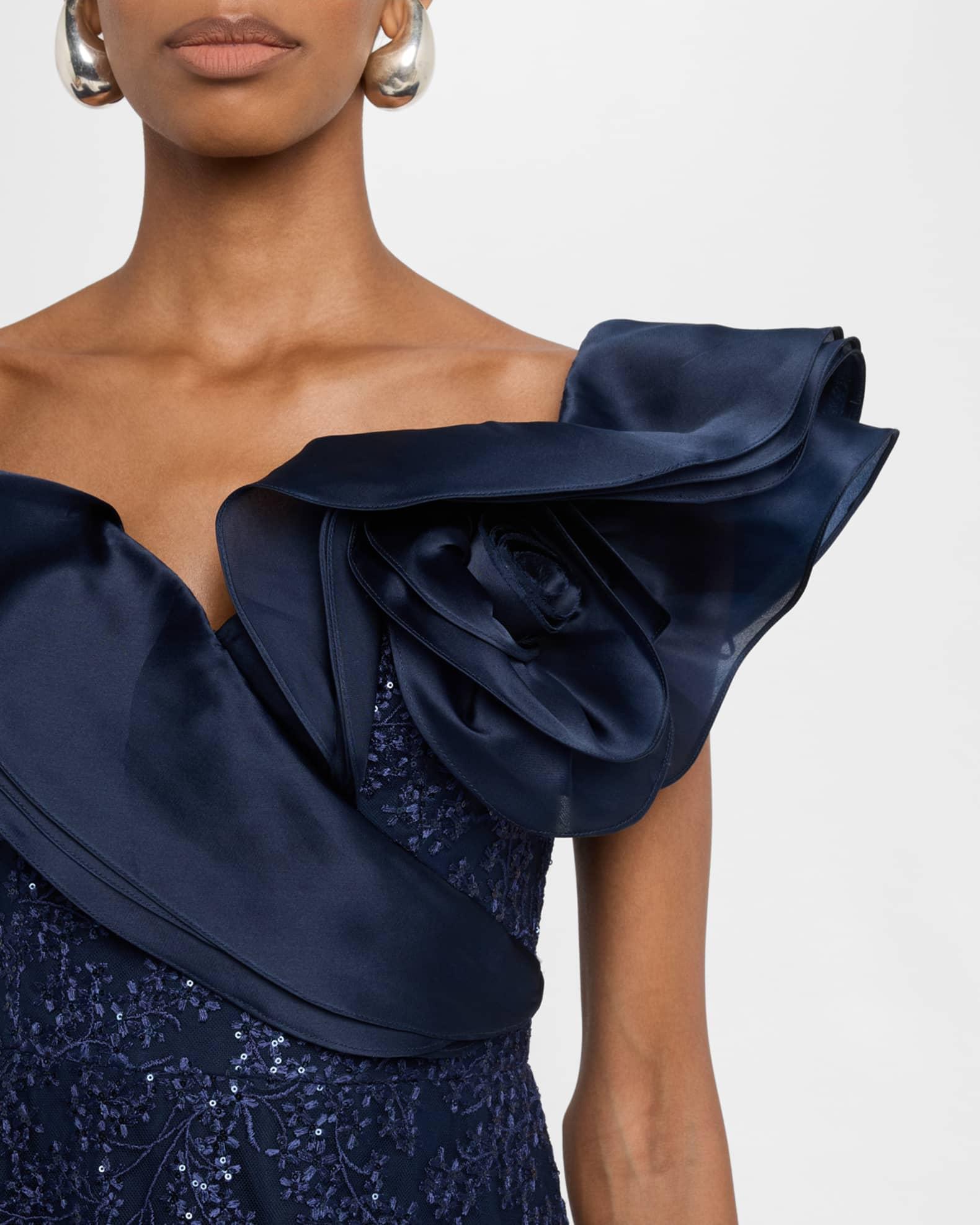 Sequin Embroidered Organza & Tulle Gown Product Image