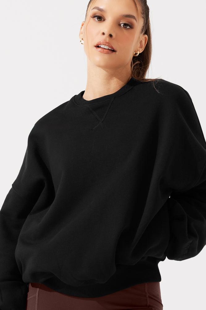 Cloud Crewneck Sweater - Black Product Image