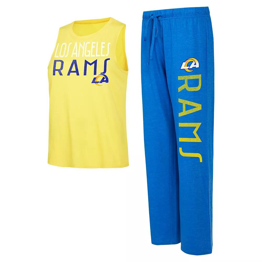 Women's Concepts Sport Royal/Gold Los Angeles Rams Muscle Tank Top & Pants Lounge Set,  Product Image