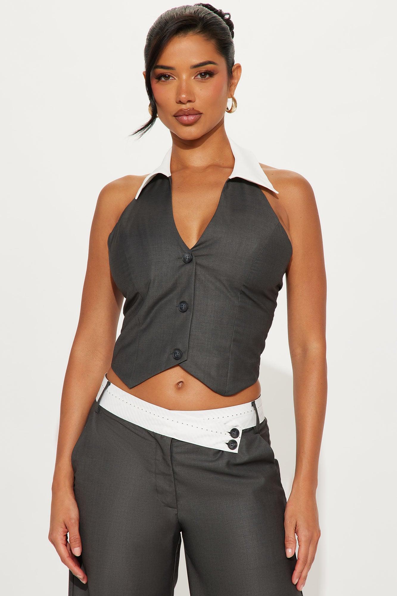 Tailored Life Vest Pant Set - Dark Grey Product Image