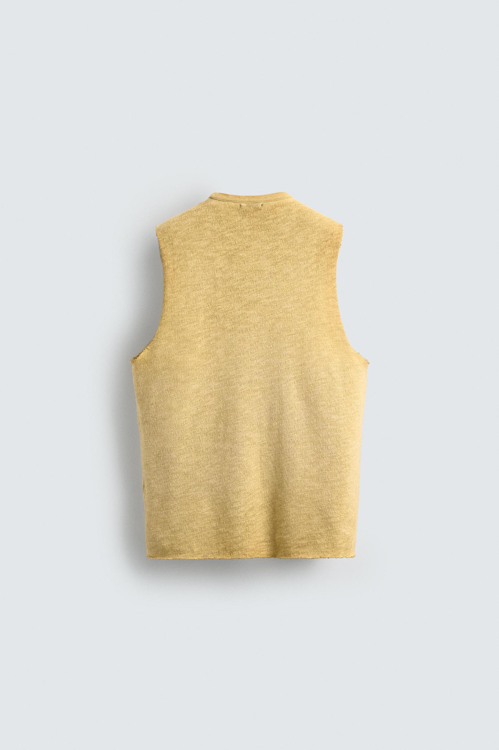 WASHED PRINT KNIT TANK TOP Product Image