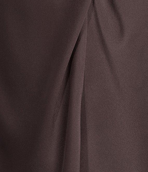 Alex Marie Miranda Satin Mock Neck Cap Sleeve Blouse Product Image