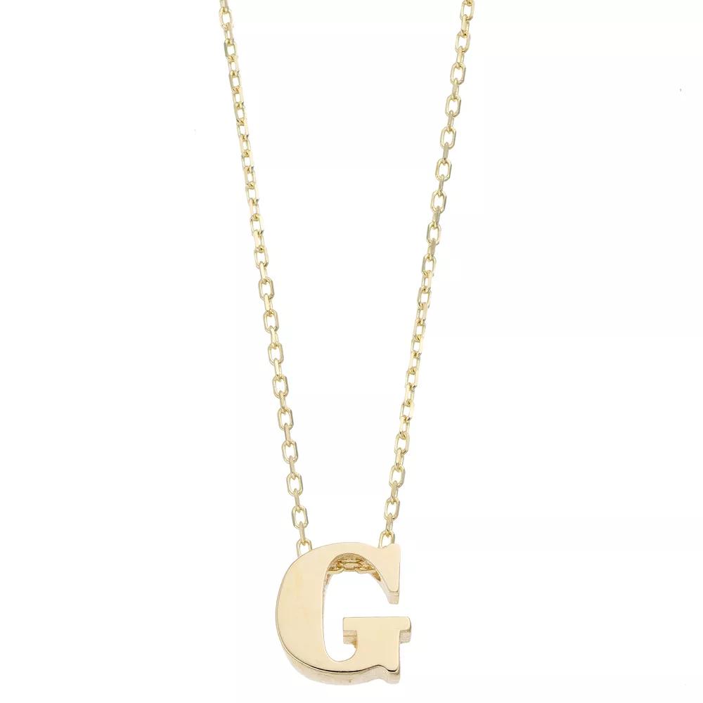 Au Naturale 14k Gold Initial Pendant Necklace, Women's,  Product Image