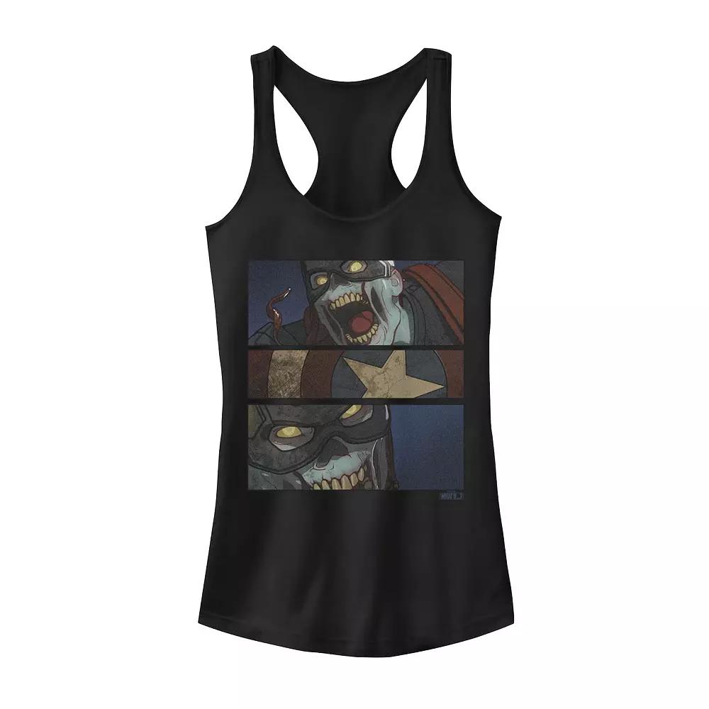 Juniors' Marvel What If Captain America Zombie Panels Tank Top, Girl's,  Product Image