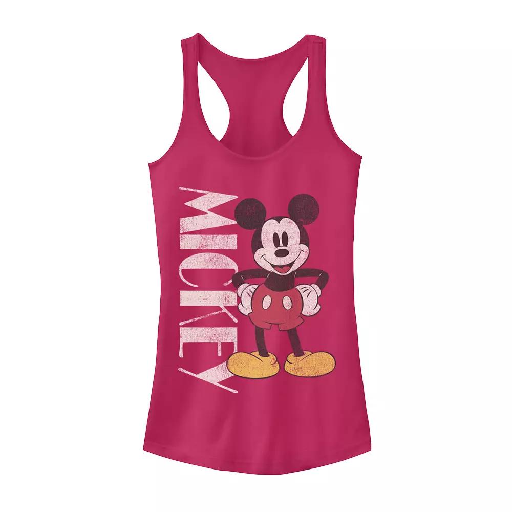 Disney's Mickey And Friends Mickey Vintage Stance Juniors' Racerback Graphic Tank Top, Girl's,  Product Image