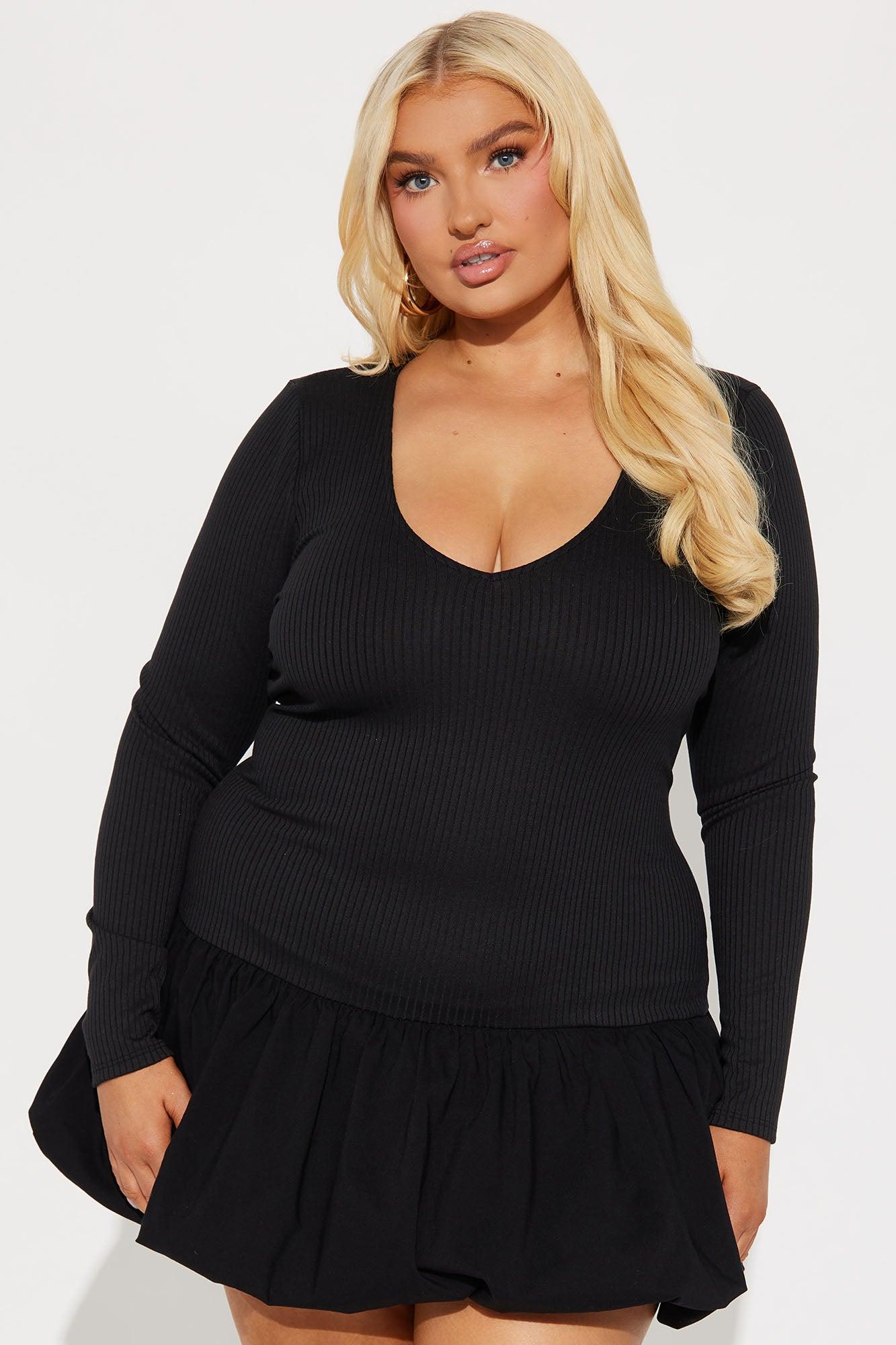 Ari Mini Bubble Dress - Black Product Image